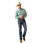 ARIAT INTERNATIONAL, INC. Shirts Ariat Men's Paxtyn Classic Fit Blue Tint Long Sleeve Button Down Shirt 10048511