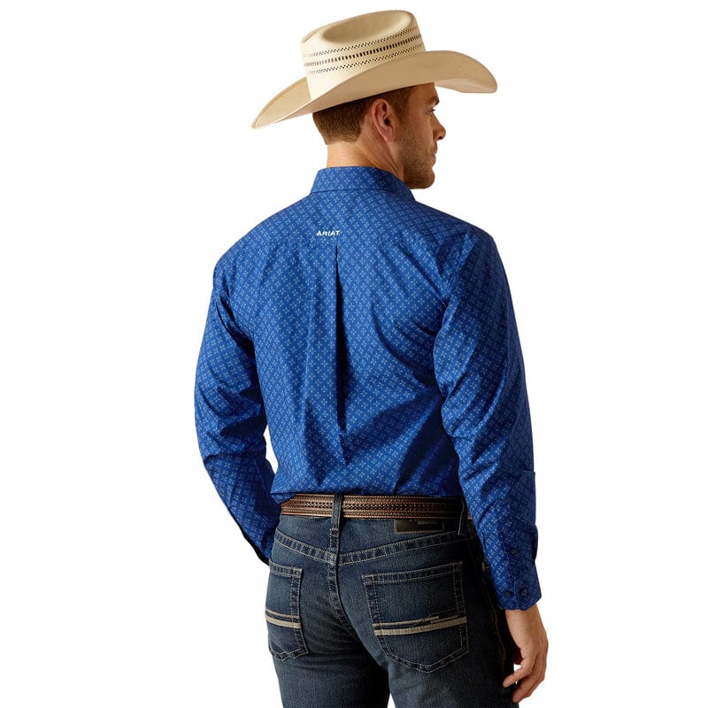 ARIAT INTERNATIONAL, INC. Shirts Ariat Men's Peterson Classic Fit Directoire Blue Long Sleeve Button Down Shirt 10048384