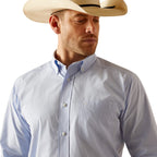 ARIAT INTERNATIONAL, INC. Shirts Ariat Men's Pro Series Dabney Light Blue Long Sleeve Button Down Classic Fit Shirt 10048427