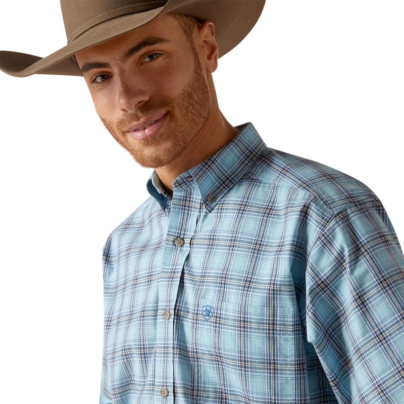 ARIAT INTERNATIONAL, INC. Shirts Ariat Men's Pro Series Granger Sky Blue Classic Fit Long Sleeve Button Down Shirt 10046522