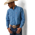 ARIAT INTERNATIONAL, INC. Shirts Ariat Men's Pro Series Leyton Light Blue Classic Fit Long Sleeve Button Down Shirt 10043693