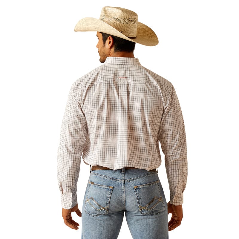 ARIAT INTERNATIONAL, INC. Shirts Ariat Men's Pro Series Tristin White Long Sleeve Button Down Classic Fit Shirt 10048360