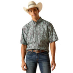 ARIAT INTERNATIONAL, INC. Shirts Ariat Men's Pro Series VentTEK Ebony Grey Short Sleeve Shirt 10048847