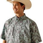 ARIAT INTERNATIONAL, INC. Shirts Ariat Men's Pro Series VentTEK Ebony Grey Short Sleeve Shirt 10048847