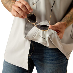 ARIAT INTERNATIONAL, INC. Shirts Ariat Men's Pro Series VentTEK Silver Lining Short Sleeve Shirt 10048846