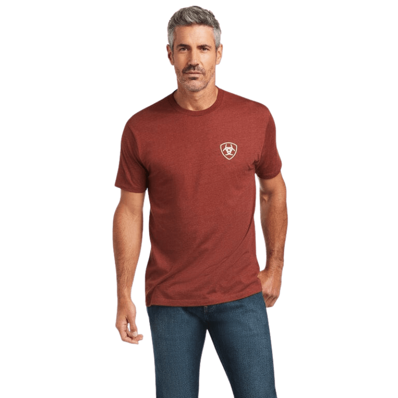 ARIAT INTERNATIONAL, INC. Shirts Ariat Men's Rust Heather Farm Short Sleeve T-Shirt 10039931