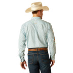 ARIAT INTERNATIONAL, INC. Shirts Ariat Men's Team Colton Aqua Classic Fit Long Sleeve Button Down Shirt 10051522