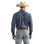ARIAT INTERNATIONAL, INC. Shirts Ariat Men's Team Garett Blue Long Sleeve Button Down Classic Fit Shirt 10048393
