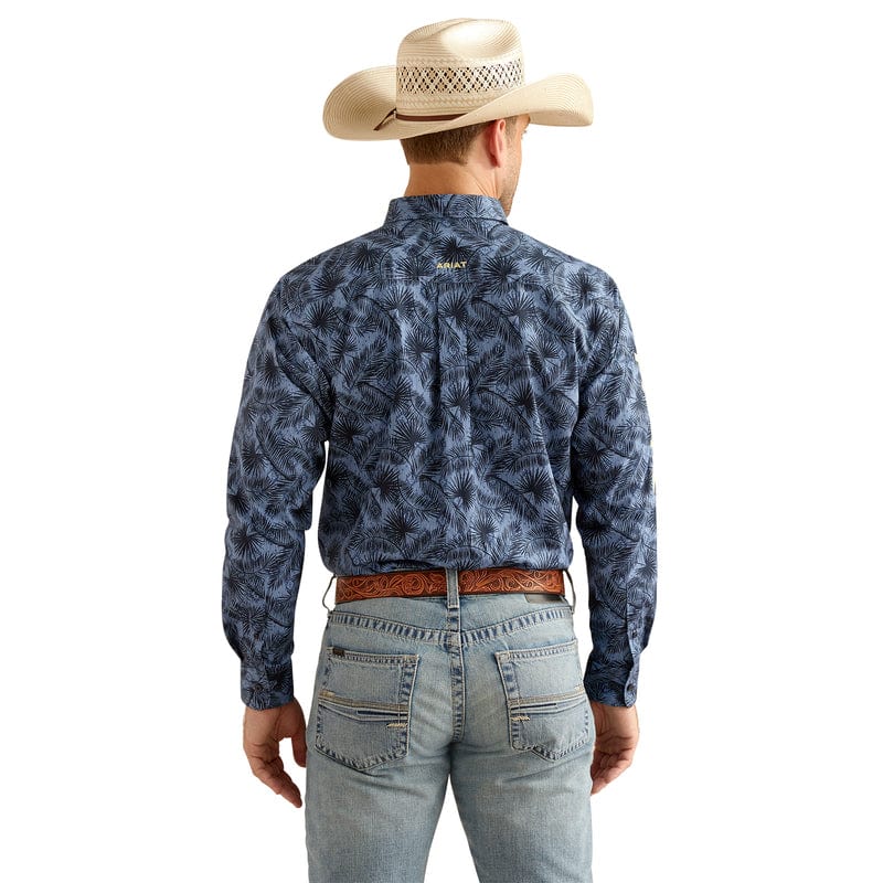 ARIAT INTERNATIONAL, INC. Shirts Ariat Men's Team Garett Blue Long Sleeve Button Down Classic Fit Shirt 10048393