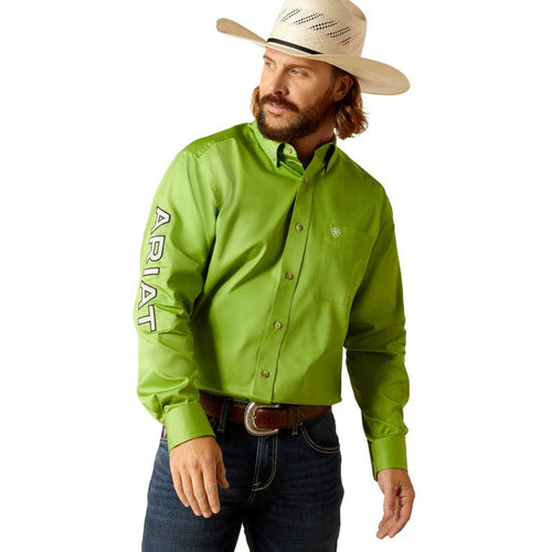 ARIAT INTERNATIONAL, INC. Shirts Ariat Men's Team Logo Twill Parakeet Classic Fit Long Sleeve Button Down Shirt 10048808