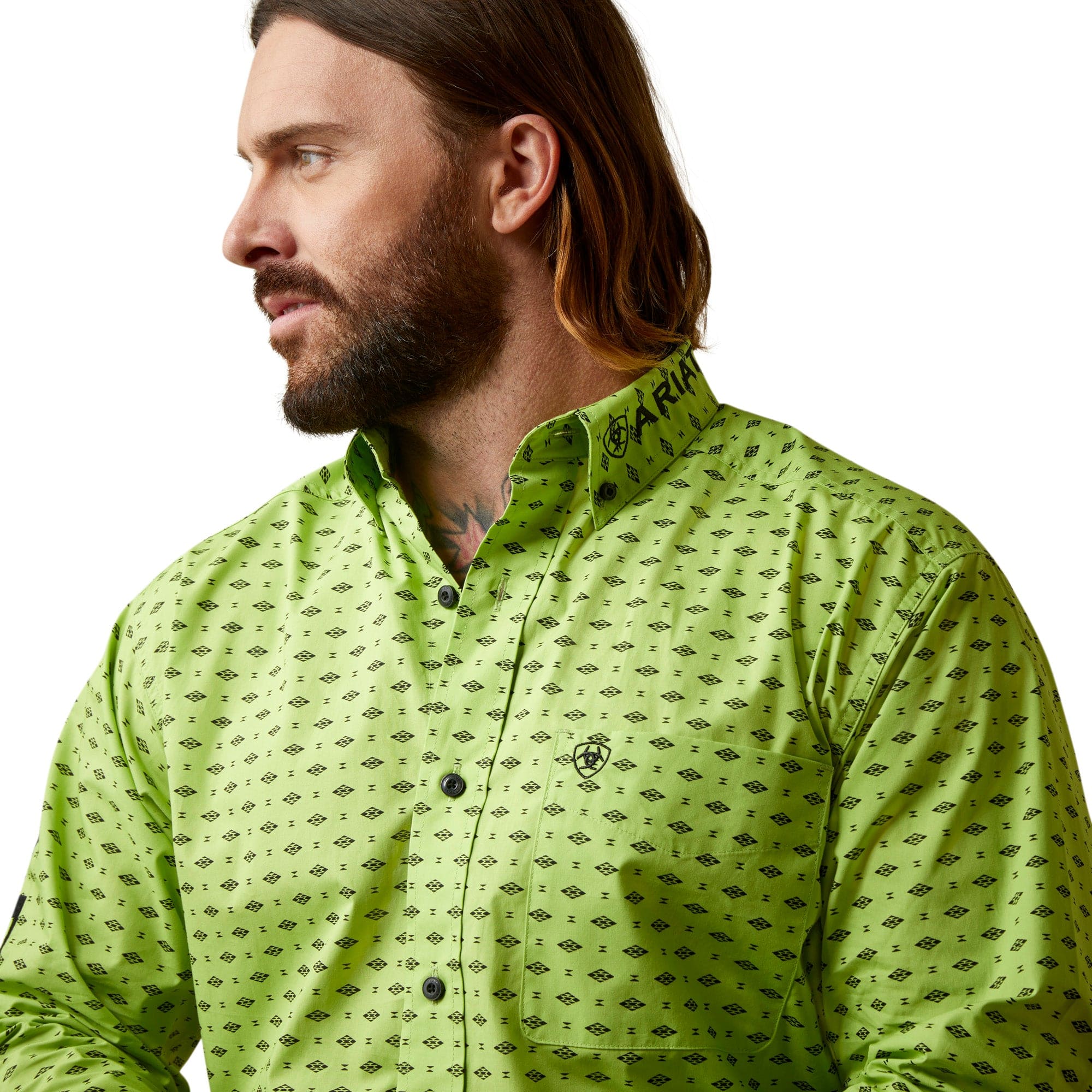 Ariat Men's Team Pruitt Green Classic Fit Shirt 10045065 - Russell's  Western Wear, Inc.