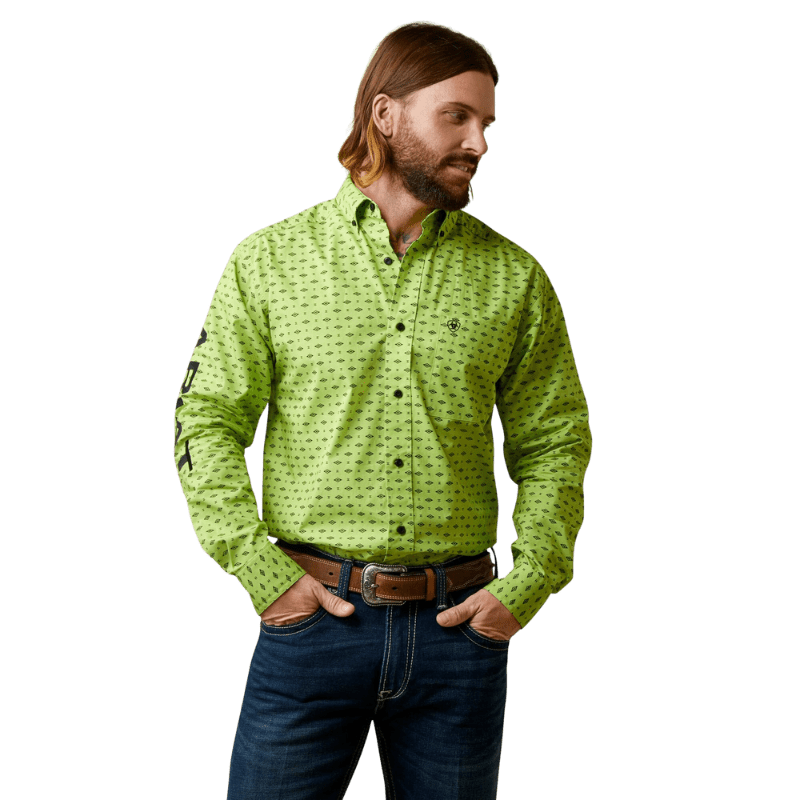 ARIAT INTERNATIONAL, INC. Shirts Ariat Men's Team Pruitt Green Classic Fit Shirt 10045065