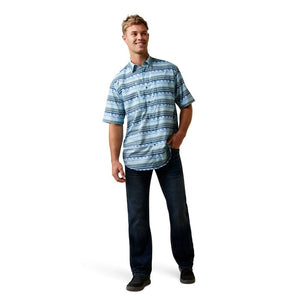 ARIAT INTERNATIONAL, INC. Shirts Ariat Men's VentTEK Ashleigh Blue Classic Fit Short Sleeve Shirt 10044934