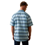 ARIAT INTERNATIONAL, INC. Shirts Ariat Men's VentTEK Ashleigh Blue Classic Fit Short Sleeve Shirt 10044934