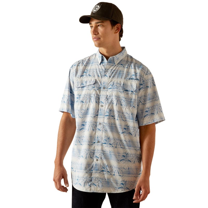 ARIAT INTERNATIONAL, INC. Shirts Ariat Men's VentTEK Outbound Blue Dawn Classic Fit Short Sleeve Shirt 10048736