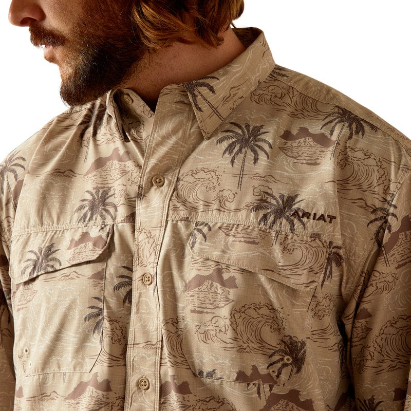 ARIAT INTERNATIONAL, INC. Shirts Ariat Men's VentTEK Outbound Classic Fit Desert Mocha Short Sleeve Shirt 10048784