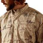 ARIAT INTERNATIONAL, INC. Shirts Ariat Men's VentTEK Outbound Classic Fit Desert Mocha Short Sleeve Shirt 10048784