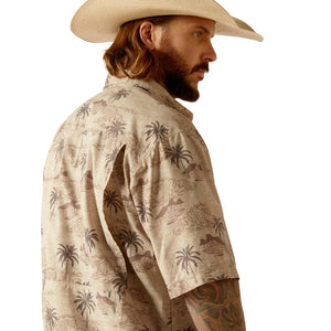 ARIAT INTERNATIONAL, INC. Shirts Ariat Men's VentTEK Outbound Classic Fit Desert Mocha Short Sleeve Shirt 10048784