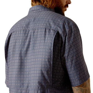 ARIAT INTERNATIONAL, INC. Shirts Ariat Men's VentTEK Outbound Mood Indigo Short Sleeve Classic Fit Shirt 10048785