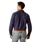 ARIAT INTERNATIONAL, INC. Shirts Ariat Men's Wells Peacoat Wrinkle Free Long Sleeve Button Down Fitted Shirt 10051484