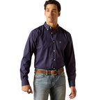ARIAT INTERNATIONAL, INC. Shirts Ariat Men's Wells Peacoat Wrinkle Free Long Sleeve Button Down Fitted Shirt 10051484