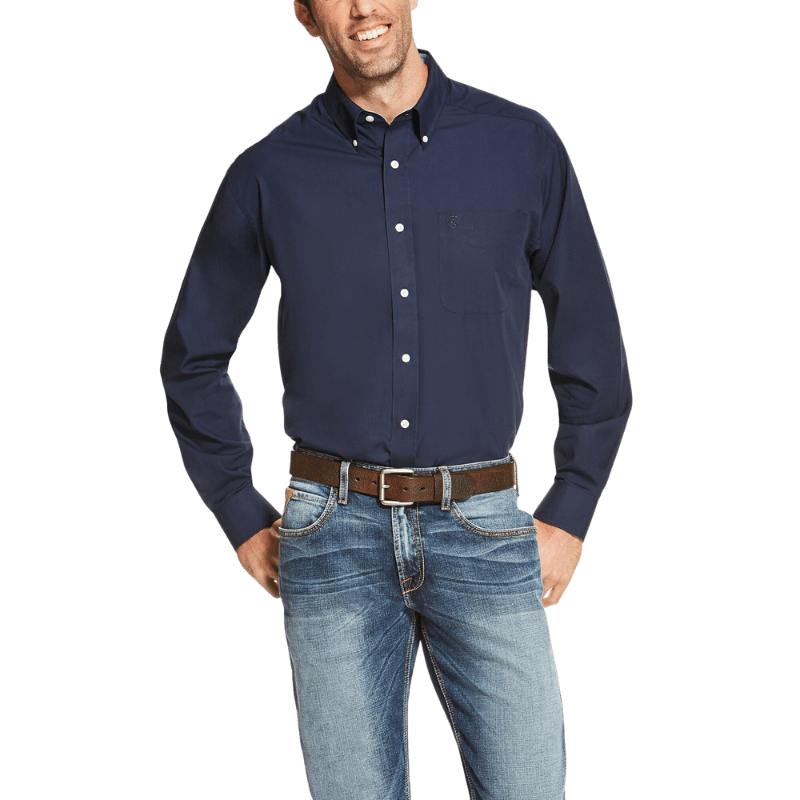 Mens blue 2025 western shirt