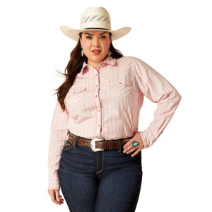 ARIAT INTERNATIONAL, INC. Shirts Ariat Women's Angelina Sassy Stripe Long Sleeve Western Snap Shirt 10048699