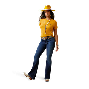 ARIAT INTERNATIONAL, INC. Shirts Ariat Women's Cowboy Posse Yellow T-Shirt 10045450