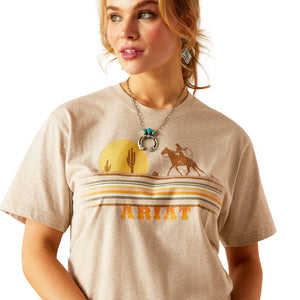 ARIAT INTERNATIONAL, INC. Shirts Ariat Women's Cowgirl Desert Oatmeal Heather Graphic T-Shirt 10048680