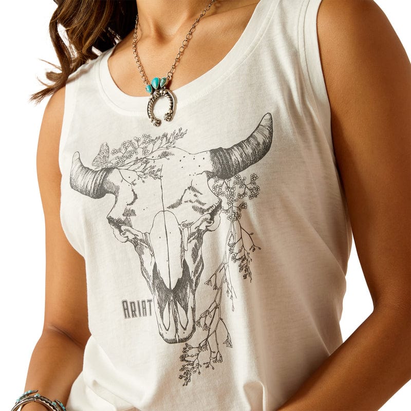 ARIAT INTERNATIONAL, INC. Shirts Ariat Women's Deadwood Cloud Dancer Graphic Tank Top 10051308