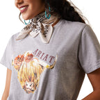 ARIAT INTERNATIONAL, INC. Shirts Ariat Women's Heather Grey Highlander Rose Tee 10043417