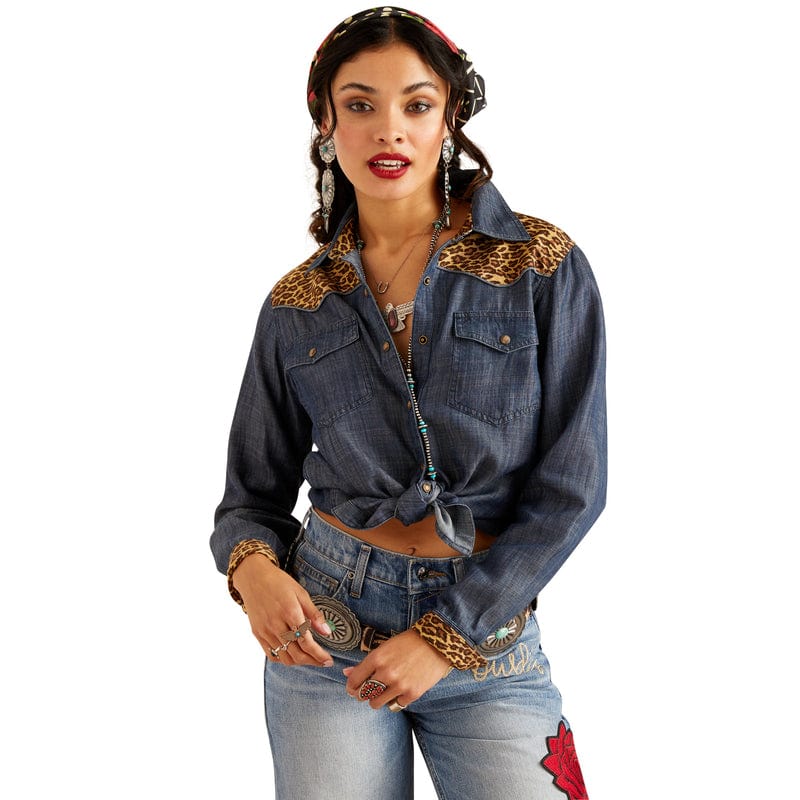 ARIAT INTERNATIONAL, INC. Shirts Ariat Women's Layla Rose Rodeo Quincy Chambray Long Sleeve Western Snap Shirt 10048539