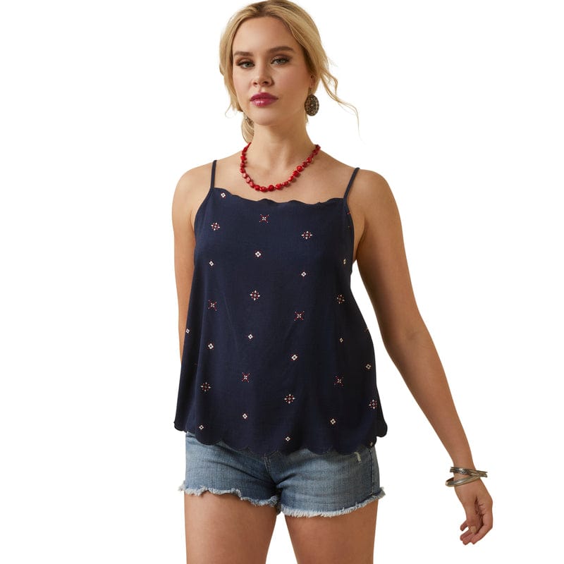 ARIAT INTERNATIONAL, INC. Shirts Ariat Women's Presley Navy Eclipse Tank Top 10045084