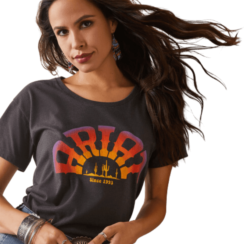 ARIAT INTERNATIONAL, INC. Shirts Ariat Women's Rainbow Charcoal Heather T-Shirt 10044606