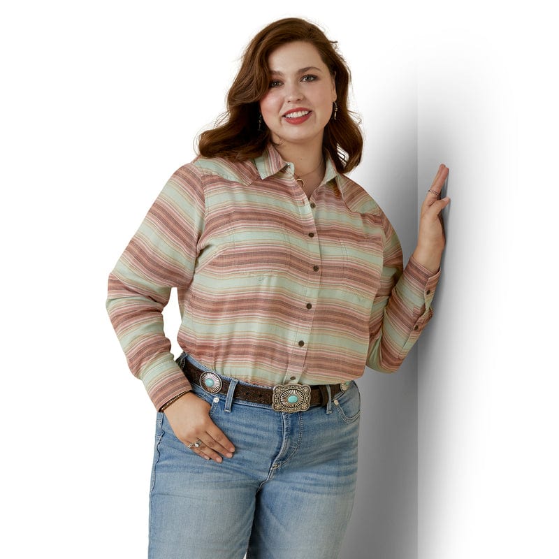 ARIAT INTERNATIONAL, INC. Shirts Ariat Women's REAL Billie Jean Sagebrush Serape Long Sleeve Shirt 10045044