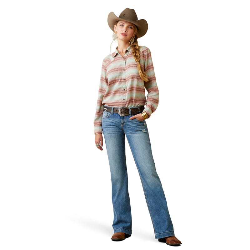 ARIAT INTERNATIONAL, INC. Shirts Ariat Women's REAL Billie Jean Sagebrush Serape Long Sleeve Shirt 10045044