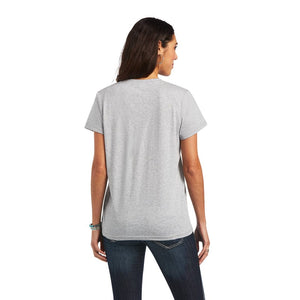 ARIAT INTERNATIONAL, INC. Shirts Ariat Women's REAL Cow Pasture Heather Gray Short Sleeve T-Shirt 10040496