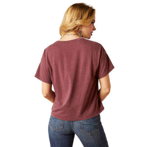 ARIAT INTERNATIONAL, INC. Shirts Ariat Women's Rock n Roll Tawny Port Short Sleeve Graphic T-Shirt 10046270