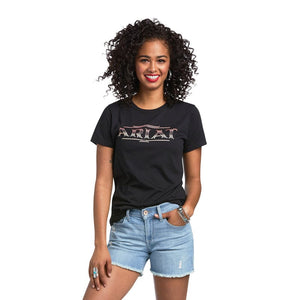 ARIAT INTERNATIONAL, INC. Shirts Ariat Women's Serape Style Black Short Sleeve T-Shirt 10039974