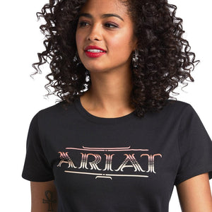 ARIAT INTERNATIONAL, INC. Shirts Ariat Women's Serape Style Black Short Sleeve T-Shirt 10039974