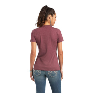 ARIAT INTERNATIONAL, INC. Shirts Ariat Women's Sol Burgundy Heather Short Sleeve T-Shirt 10040959