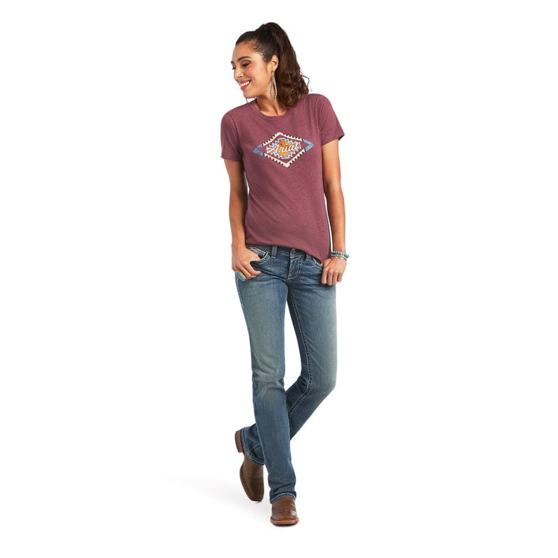 ARIAT INTERNATIONAL, INC. Shirts Ariat Women's Sol Burgundy Heather Short Sleeve T-Shirt 10040959