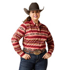 ARIAT INTERNATIONAL, INC. Shirts Ariat Women's Team Kirby Wrinkle Resist Blushing Serape Long Sleeve Stretch Shirt 10046564