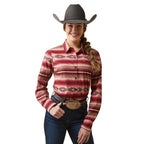ARIAT INTERNATIONAL, INC. Shirts Ariat Women's Team Kirby Wrinkle Resist Blushing Serape Long Sleeve Stretch Shirt 10046564