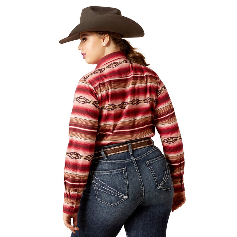 ARIAT INTERNATIONAL, INC. Shirts Ariat Women's Team Kirby Wrinkle Resist Blushing Serape Long Sleeve Stretch Shirt 10046564