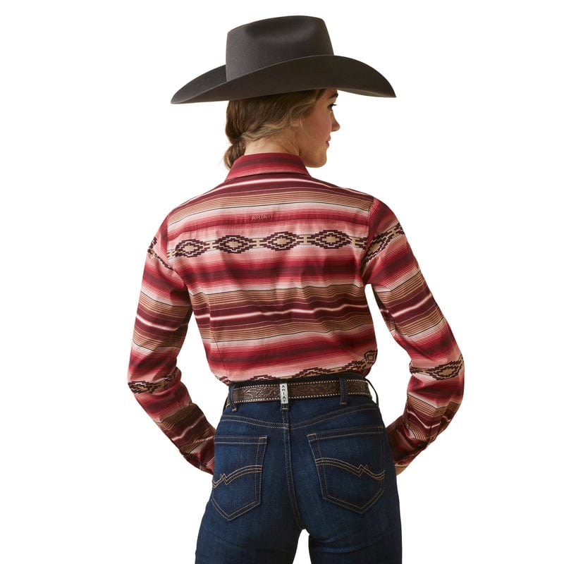 ARIAT INTERNATIONAL, INC. Shirts Ariat Women's Team Kirby Wrinkle Resist Blushing Serape Long Sleeve Stretch Shirt 10046564