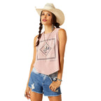 ARIAT INTERNATIONAL, INC. Shirts Ariat Women's Tie me Woodrose Graphic Tank Top 10051294