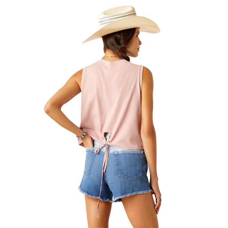 ARIAT INTERNATIONAL, INC. Shirts Ariat Women's Tie me Woodrose Graphic Tank Top 10051294