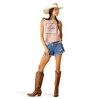 ARIAT INTERNATIONAL, INC. Shirts Ariat Women's Tie me Woodrose Graphic Tank Top 10051294