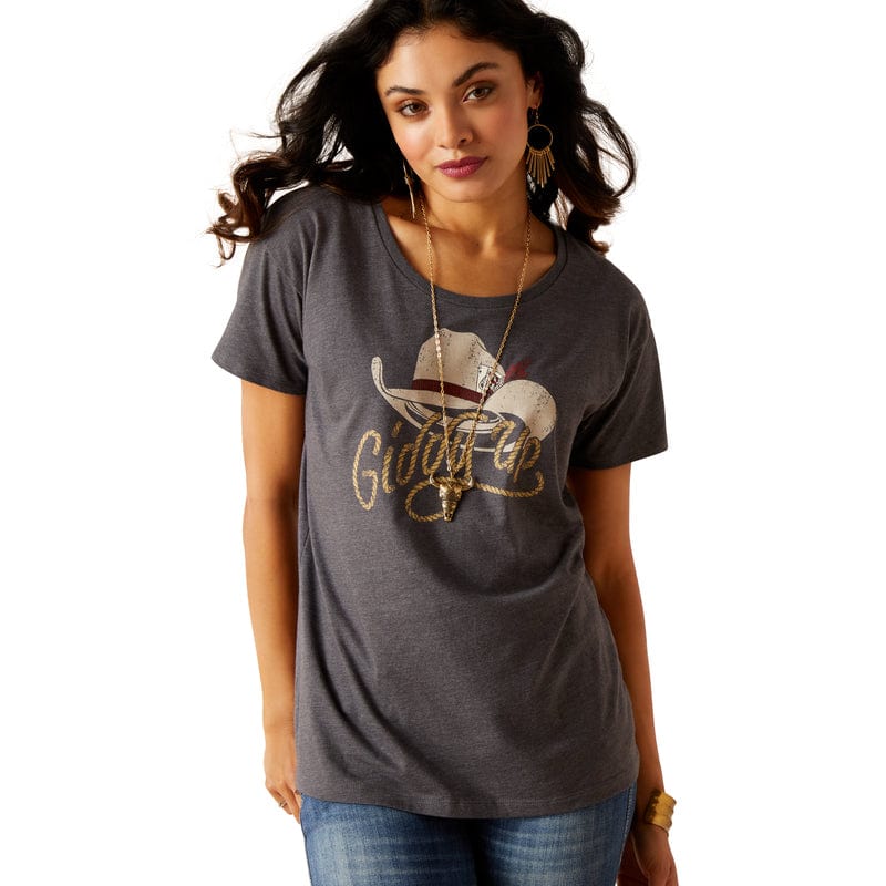 ARIAT INTERNATIONAL, INC. Shirts Ariat Women's Titanium Cowboy Hat Graphic T-Shirt 10051444